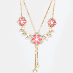 Shaya 925 Silver Gold Plated Brass Gal Mithi Necklace-38