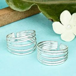 Touch925 925 Pure Silver Spiral Toe Ring-image-54