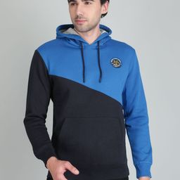 TQS Men Colourblocked Hooded Pullover Sweatshirt-image-96