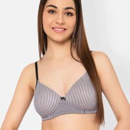 Clovia Brown Striped Bra-picture-34
