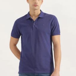United Colors Of Benetton Blue Pure Cotton Regular Fit Polo T-Shirt-image-57