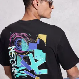 WROGN Graphic Printed Drop-Shoulder Sleeves Pure Cotton Oversized T-shirt-picture-47
