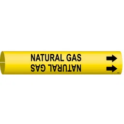 BRADY Pipe Marker Natural Gas Yellow & Black for 1-1/2 to 2-3/8 inch Outer Diameter Pipe, 6GT38-image-48