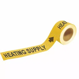 BRADY Pipe Marker Heating Supply Yellow & Yellow for 2-1/2 to 6 inch Outer Diameter Pipe, 8RLA9 Pack of 25 Pcs)-image-73
