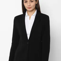 Allen Solly Woman Women Black Solid Formal Blazer-image-96