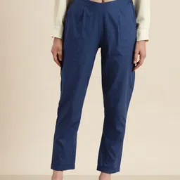 MBeautiful Women Organic Cotton Smart Lint Free Pleated Trousers-image-16