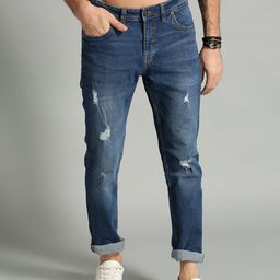 Roadster Men Blue Slim Fit Mid-Rise Mildly Distressed Stretchable Jeans-image-66