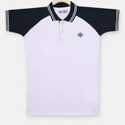 CHIMPRALA Boys Navy Blue & White Polo Collar T-shirt-picture-31
