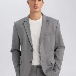 DeFacto Striped Single-Breasted Casual Blazer-image-57