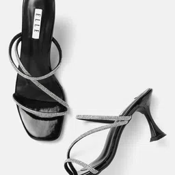 ELLE Embellished Party Slim Heel Sandals-image-64
