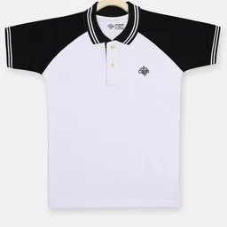 CHIMPRALA Boys Black   Polo Collar T-shirt-image-55