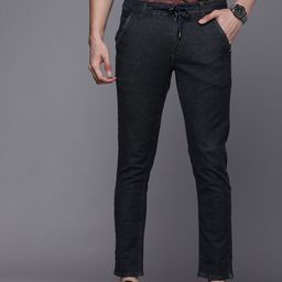 Louis Philippe Jeans Men Navy Blue Slim Fit Low-Rise Stretchable Casual Jeans-image-17