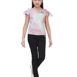 Tiny Girl Pink & Blue Dyed Top-image-76