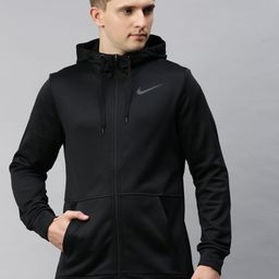 Nike Men Black Solid Dri-FIT THRMA HD Training Sporty Jacket-picture-18