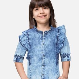 Gini and Jony Girls Ruffles Puff Sleeves Top-image-6