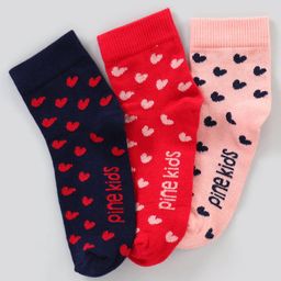 Pine Kids Regular Length Non-Terry Anti-Microbial Socks Pack of 3 (Colour May Vary)-picture-37