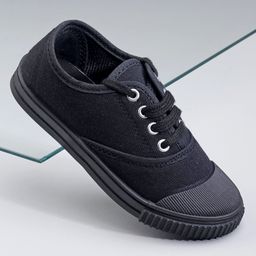 Pine Kids Laced Up School Shoes Solid Colour -Black-image-104