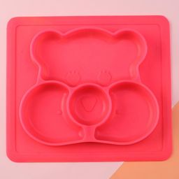 Bear Shaped Sectioned Plate -Pink-83