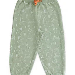 haus & kinder  100% Cotton Animals  Printed Joggers -  Green-picture-43