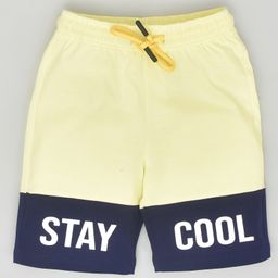 YOUMAA Stay Cool Text Printed Shorts   - Blue-image-6