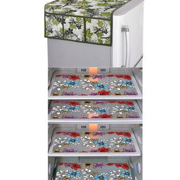 Dakshya Industries Fridge Top Cover and Fridge Mat Combo Set of 5-55