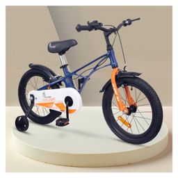 R for Rabbit Tiny Toes Ryder Bicycle with Training Wheel 14 Inch - Blue & Orange-28