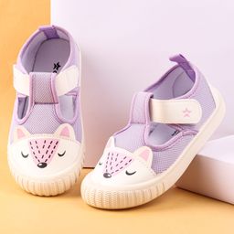 Cute Walk by Babyhug Casual Shoes with Velcro Closure & Animal Print - Purple-image-64