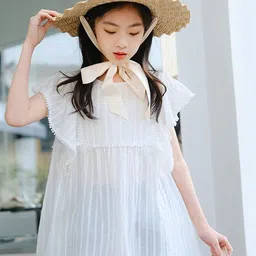 LULU & SKY Striped Flutter Sleeve Cotton Top-picture-16