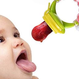 Enorme Silicone Watermelon Shape Red Teething Soft Teether and Ring Style Food Fruit Feeder Nibbler Pacifier for Babies image 2