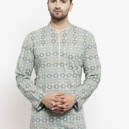 Arch element Men Floral Printed Chikankari Kurta-picture-53