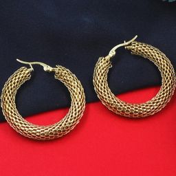 J & C Fashion Are Stainless Steel Gold-Plated Earrings-image-97
