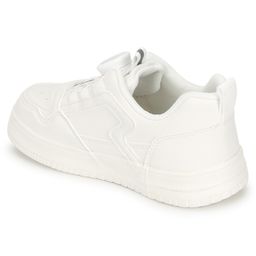 TRUFFLE COLLECTION Solid With Rotating Button Closure Sneakers - White image 4
