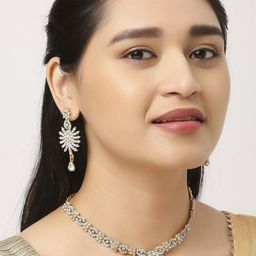 VATSALYA creation Alloy Gold- plated Silver Gold Jewellery Set-picture-28
