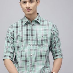 Van Heusen Pure Cotton Slim Fit Checked Casual Shirt-picture-34