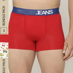 UnderJeans by Spykar Assorted Printed Trunks - Pack of 3 image 1