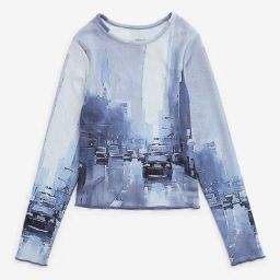 Y&F Kids by Westside Blue Cityscape-Print Top-image-47