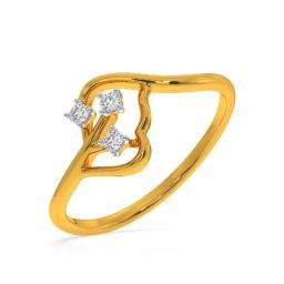 Kisna Diamond & Gold Jewellery Rey 14k (585) Diamond & Gold Ring For Women-picture-3