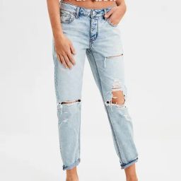 American Eagle Outfitters Blue Regular Fit Lightly Washed Jeans-picture-13