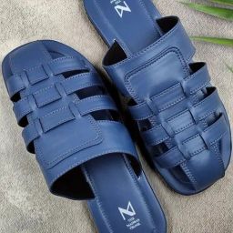The Madras Trunk Men's Theo Blue Fisherman Sandals-picture-31