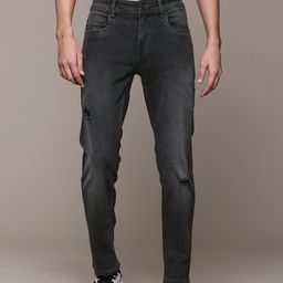 The Roadster Lifestyle Co. Men Slim Fit Low Distress Light Fade Stretchable Jeans-image-85