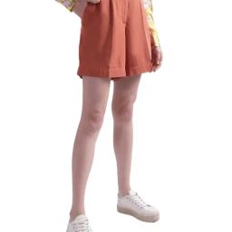 Gant Orange Cotton Mid Rise Shorts-image-32