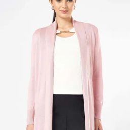 Annabelle by Pantaloons Pink Plain Cardigan-32