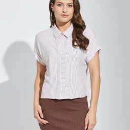 Latin Quarters White Regular Fit Striped Shirt-image-68
