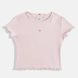 Tommy Hilfiger Ribbed Lettuce Hem Top-picture-39