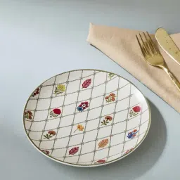 Fabindia Ramya Ceramic Decaled Quarter Plate-picture-8