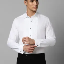 Louis Philippe White Regular Fit Self Pattern Shirt-image-16
