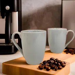 SITARRA LIVING Grey Solid Ceramic Glossy Mugs Set of Cups and Mugs-11