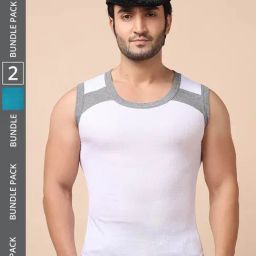 Dollar Bigboss Assorted Cotton Regular Fit Vest - Pack Of 2-image-129