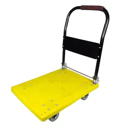 Welbuilt 300 Kg Capacity PVC Yellow Portable Folding Hand Platform Trolley-image-29