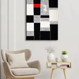 999store Black & Grey Abstract Wall Canvas Painting-18